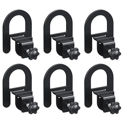 Lutown-Teen 6 Piezas Sujeta Colchones Antideslizantes, Soportes de Colchón para Marcos de Cama, Topes Ajustable de Colchón para Somier de Metal, Fácil Montaje, Negro