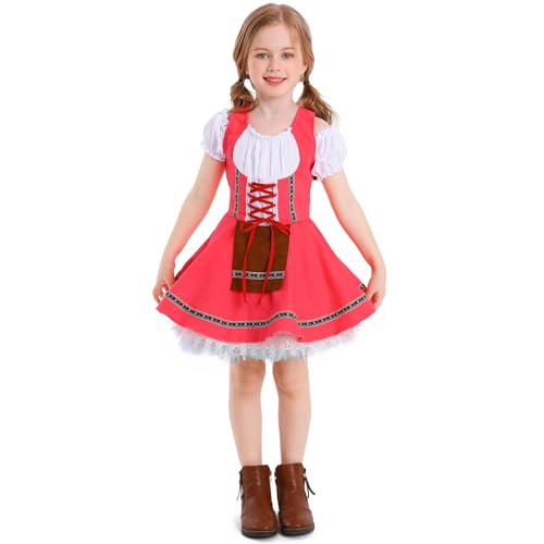 Disfraz Oktoberfest niña rosa cuadros 10-12 años