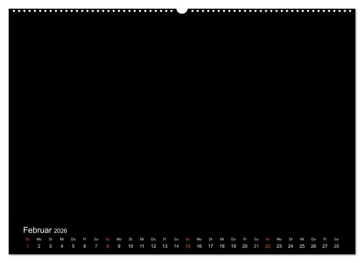 Bastelkalender - Schwarz (Wandkalender 2026 DIN A2 quer), CALVENDO Monatskalender: Kalender zum selber gestalten (CALVENDO Hobbys)