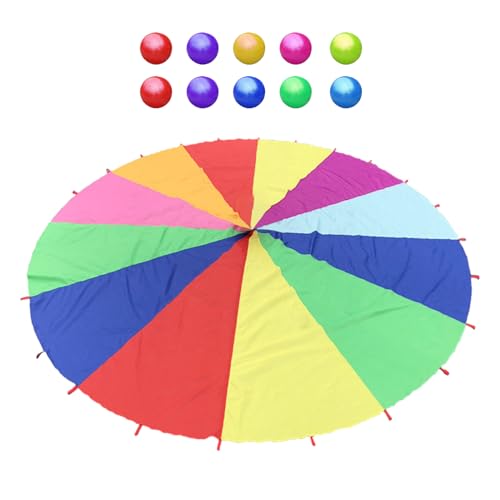 Generisch Schwungtuch Kinder, 2M Bunt Fallschirm, Parachutes Spielzeug...