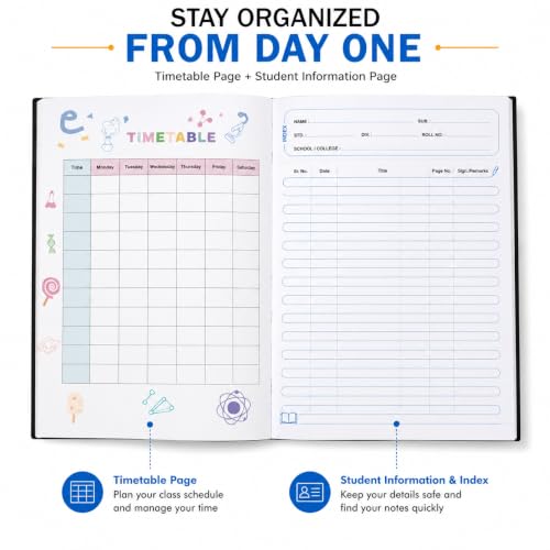 Image of SHAPE A4 Notebook Pack of 6, 172 Pages Each, Single Line Ruled