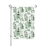 Double face : Le drapeau de jardin est visible des deux côtés, avec des couleurs vives et un texte lisible des deux côtés. Facile d'entretien, il suffit de le laver en machine. Résistant aux intempéries et à la décoloration.