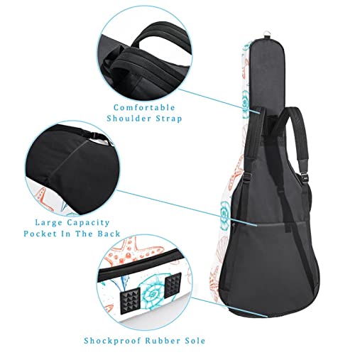 Housse étanche pour guitare acoustique avec double bandoulière et poche Motif étoile de mer, Multicolore 01., 42.9×16… - Les Beatles, Paul McCartney, John Lennon, RIngo Starr, George Harrison Housse étanche pour guitare acoustique avec double bandoulière et poche Motif étoile de mer, Multicolore 01., 42.9x16… – Image 4