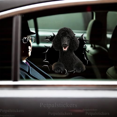Image of Vinyl Dog Car Decals for Women - Poodle Stickers Gift for Dog Lovers