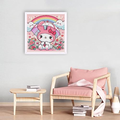 Image of JAKI Diamond Art Painting Kits for Adults-Cartoon Diamond Art for Adults,Full Drill Diamond Art Kits for Gift Home Wall Decor(12x12inch)
