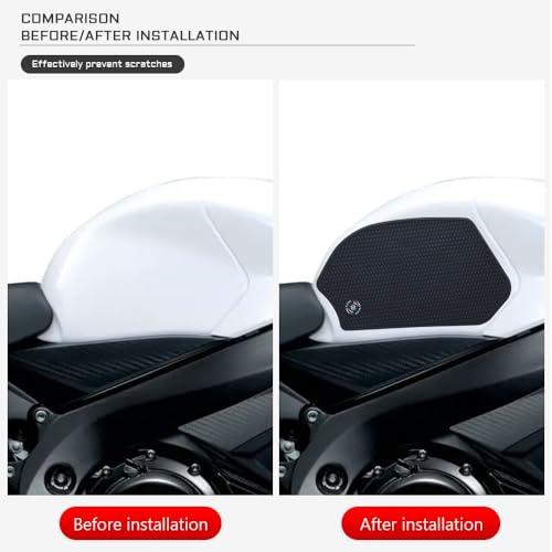 Image of New 2026 for GSXR600 GSXR750 GSX-R GSXR 600 750 2011-2024 2025 Motorcycle Side Fuel Tank pad Tank Pads Protector Stickers Decal Gas Knee Grip Traction Pad Tankpad (One Set) Black