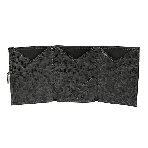 WALLET in Mosaic - Premium RFID Blocking Trifold Leather Wallet with Stainless Steel Locking Clip3