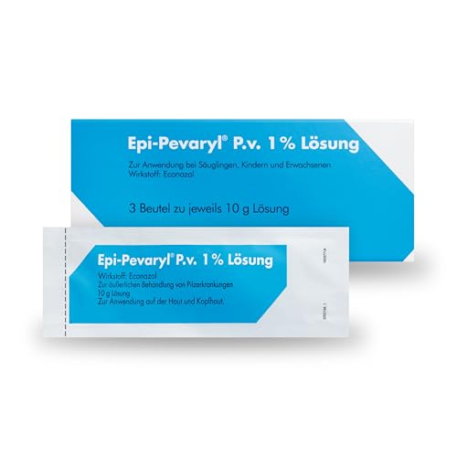 Epi-Pevaryl P.v. 1% 3x10g1 Lösung - Behandlung von Pilzerkrankungen der Haut und Kopfhaut. Gegen Kleienpilzflechte (Pityriasis versicolor) - Hautpilz Creme - Fußpilz Creme - einfachen Anwendung