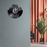 Material: Este reloj de pared está hecho de vinilo, respetuoso con el medio ambiente, no tóxico, fácil de instalar y muy silencioso, por lo que no tienes que preocuparte por molestar tu sueño.