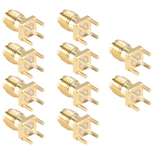 iToQ 10X SMA Jack Hembra de Soldadura PCB Montaje Recto RF Conector