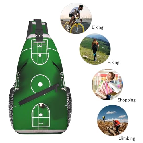 Mochila Urbana Cruzada Estampado Futbol Verde miniatura 6