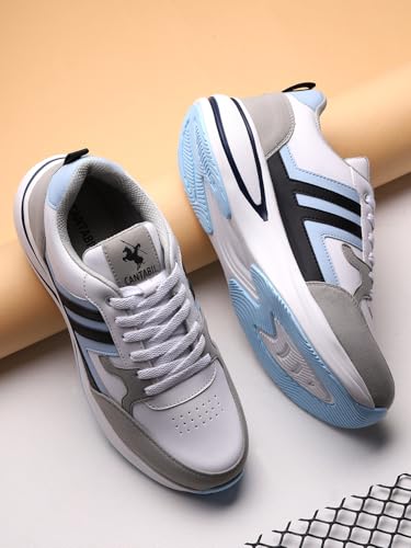 Image of Cantabil Casual Sneaker Shoes for Men l Lightweight & Comfortable with Cushioned Insole Polyurethane (PU) Upper Phylon Sole Lace-Up Closure