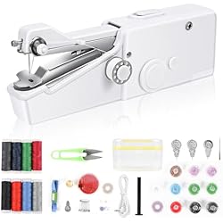 Revolico Máquinas De Coser Singer Weinsamkeit Máquina de Coser Portátil, 45 Piezas Mini Máquina de Coser Portátil con Botones, Tijeras, Reglas, Bobinas, Fácil de Usar para Principiantes y Costura Rápida