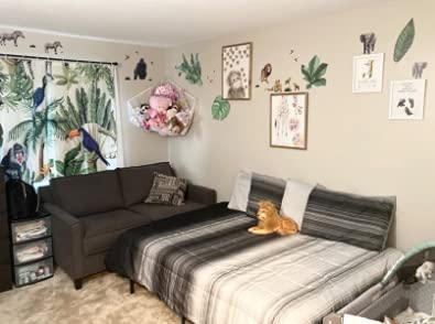 Small Jungle Animal Wall Decals (23) Lion, Elephant, Giraffe, Jaguar, Monkey Peel & Stick Wild Jungle Safari Theme Ideas Kids Room Decor Wall Stickers Birthday Decoration #TOP5