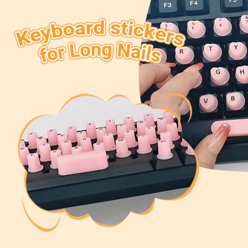 Pegatinas para Teclado de Silicona para Uñas Largas miniatura 4