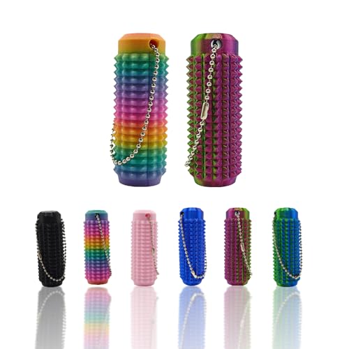 Little Ouchies Fidget Toys,Pain Stim Fidget Toy for Stress Relief , Anxiety Relief Pain Stim,Spiky Fidget Keychain for Anxiety and Stress Reduction, Novelty Gifts for Friends( 2 pcs Colourful&Rainbow)