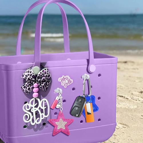 Image of Mity rain Key Holder for Bogg Bag, Accessories for Bogg Bags Original X Large, Insert Charm Carabiner Keychain for Beach Bag
