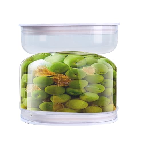 ETUCYNG Contenedor De Encurtidos - Botes Para Encurtidos Con Tapa Temporizadora 400 ml | Caja Hermética Con Colador,Para Harina Avena Azúcar Yogur Mantequilla Mermelada