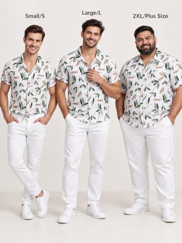Image of GRECIILOOKS Shirts for Mens | Stylish Shirt for Summer and Vacation | Casual Printed Outfit Men | Trendy Button Down Reguler fit Men`s Shirt | Comfort Rich Formal Shirts