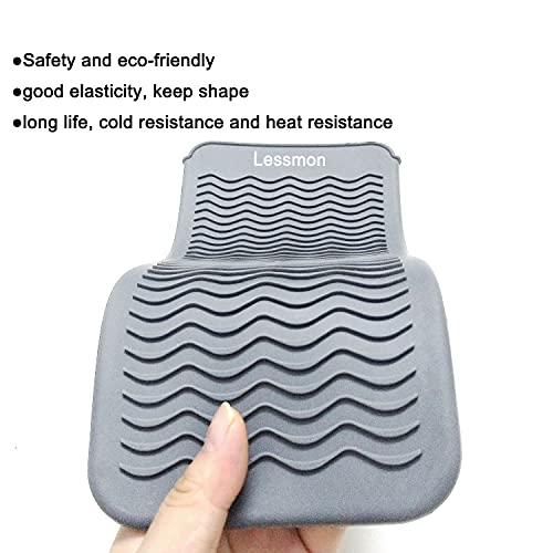 Heat Resistant Silicone Mat Pouch, Mat Cover For Curling Irons, Hair Straightener, Flat Irons And Other Hot Hair Tools, Height 11.5 & Width 6 Inches, Gray #TOP2