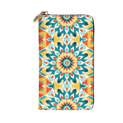 Trompe l'oeil printing Women's leather long handheld wallet large capacity credit card zipper bag2