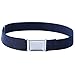 Kajeer Cintura magnetica regolabile per bambini - Grande cintura elastica elasticizzata con fibbia magnetica facile per ragazze di 2-15 anni (Blu navy)