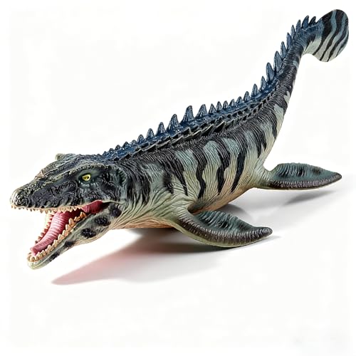 JQWW Large Mosasaurus Toy 13', Realistic Deep Sea Monster Mosasaurus Dinosaur Plastic Hand-Painted Ocean Animal Model Figurine, Great Display Model,...