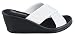 Skechers Cali Women's Rumblers-Metal Mama Wedge Sandal, White Gem, 7 M US