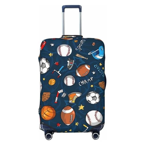 Baseball Luggage Cover, Protective Washable Suitcase Cover - Travel High Elastic Fibers Suitcase Protector Fits X-Large