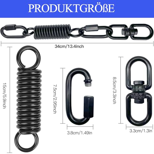 Shenshuihai Hammock Chair Hanging Kit Swing Spring Hardware - Image 4