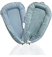 Baby Lounger Softbless for Newborn, 100% Cotton Infant Lounger, Portable Baby Nest Lounger Girl B...