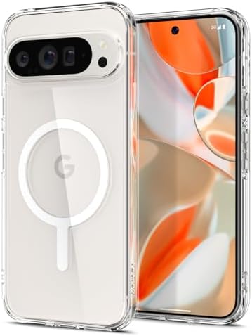 Capa Spigen para Pixel 9 / Pixel 9 Pro [feita para Google], anel ultra híbrido de um toque projetado para Google Pixel 9 / Pixel 9 Pro - Crystal Clear OTR