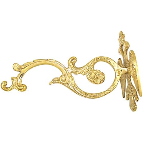 Double Headed Eagle Brass Bracket for Oil Candles or Wall Mount, 6 1/2 Inches Cover