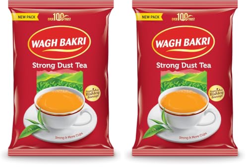 Image of Wagh Bakri Strong Dust Green Tea, 1Kg (Pack of 2)