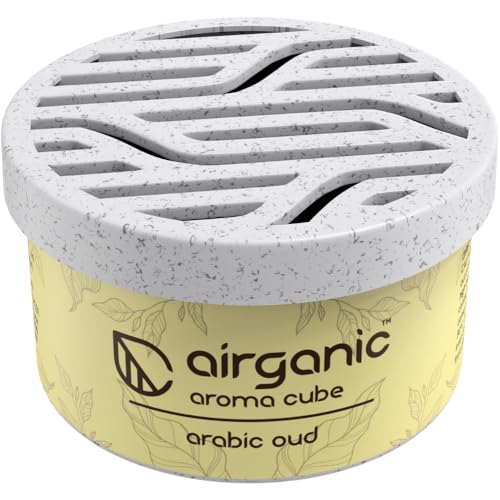 Image of AIRGANIC Aroma Cube - Arabic Oud Organic Air Perfume - 40g | Leakproof Car Air Freshener | Long-Lasting Fragrance | Freshen Up Your Car, Home & Office | Car Accessories Interior 2026