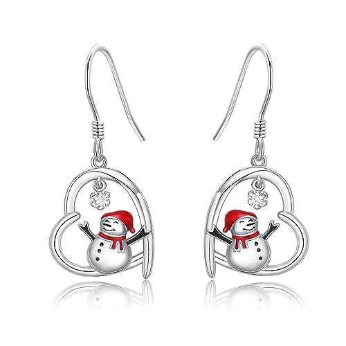 Pendientes de muñeco de nieve ideales para cenas de Navidad