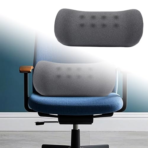 Feizikaw Cojín de apoyo de 38 x 20 x 12 cm, 5 cm, espuma viscoelástica lenta, cojín lumbar para sentarse a largo plazo, cojín lumbar para asiento de coche (A, 38 x 20 x 12 5 cm)
