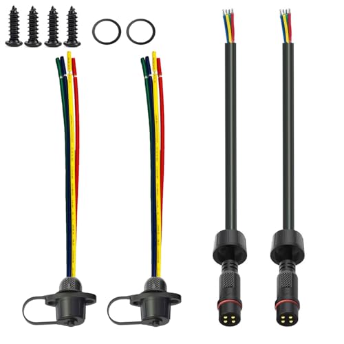 Connecteur étanche 4 broches mâle femelle M16 16AWG pour bande LED