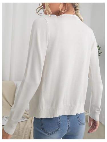 GORGLITTER Women's Cropped Cardigan Button Up Open Front Long Sleeve Lightweight Cute Dressy Trendy 2025 Sweaters3