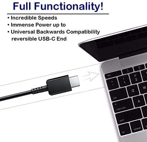 Image of The Black Store Original 18W Charging Adapter with USB Type C Cable Compatible with Samsng Galaxy M51 Note10|Note10 Plus|S10 Lite (Adapter & Cable) -Black