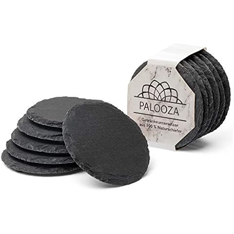 Palooza Premium Natur-Schiefer Getränke-Untersetzer für Gläser Cover