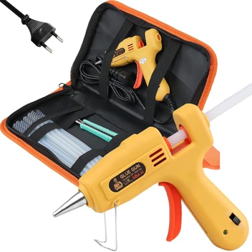 Pistola de Silicona Caliente,Pistola de Pegamento Caliente,20W Pistola de Pegamento,Mini Pistola de Silicona Caliente,Con barras de pegamento caliente y kit de herramientas para bricolaje y reparación