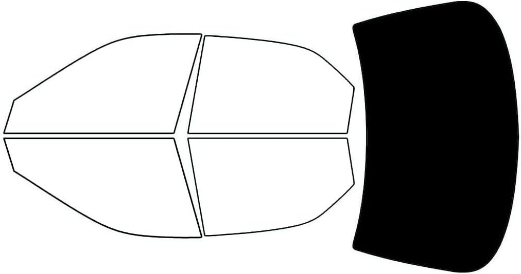 Rvinyl Window Tint Kit Compatible with Honda Accord 1994-1997 Sedan - Black 5% - Single Ply No Bubble Film - Do it Yourself Vehicle Rear Windshield Tint