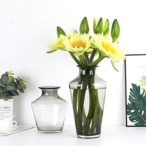 Grote Vaas, 25 Cm / 35 Cm Hoogte Glazen Vaas Slaapkamer Restaurant Entree Vaas Nep Bloem Tulpenvaas, Dikke Duurzame Vaas(Color:B,Size:12 * 12 * 35CM) - Afbeelding 4