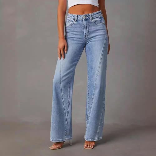 Women's Jeans Wide Leg Jeans for Women High Waist Straight Baggy Jeans Streetwear Casual Denim Pants2