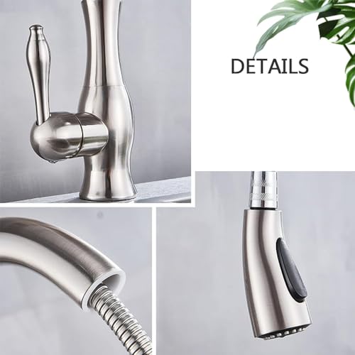 Robinet d'évier de cuisine mitigeur mitigeur eau chaude froide flexible pulvérisateur - 7