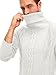 JEMLDL Turtleneck Men Sweater Pullover Twisted Pattern Casual Regular Fit Thick Winter Long Sleeve Cable Knit Sweaters White Medium