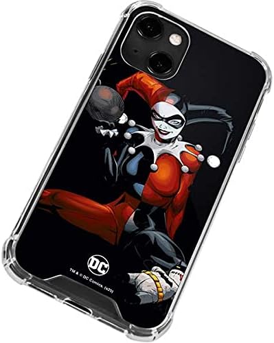 Skinit Clear Phone Case Compatible with iPhone 13 - Officially Licensed DC Comics Harley Quinn Playfull Pose Design