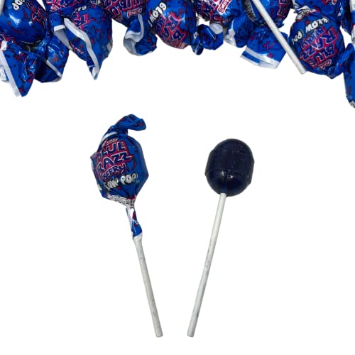 Holiday Special Blue Raspberry Lollipop Assortment - 3 Lbs - Blue Razz Blow Pops With Classic Bubblegum Center - Single Flavor Charms Suckers Pack - Individually Wrapped, 48 Oz. #TOP2
