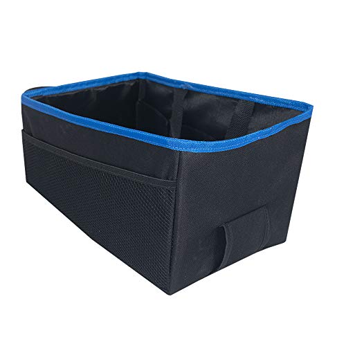 Image of FH Group E-Z Travel Multi-Use Car Organizer with Cup Holders Back Seat Storage Blue